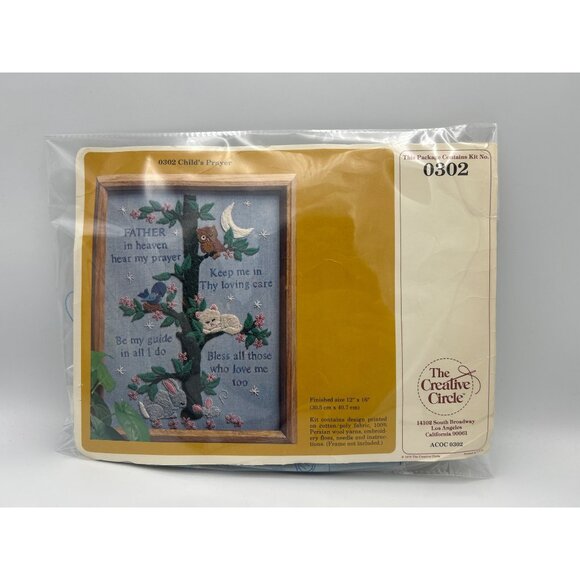 The Creative Circle Childs Prayer Embroidery Kit No. 0302 - Picture 1 of 5